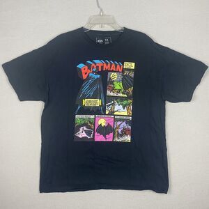Batman Shirt Mens 1X Unisex Black Cotton Comic Cover T Tee DC Book